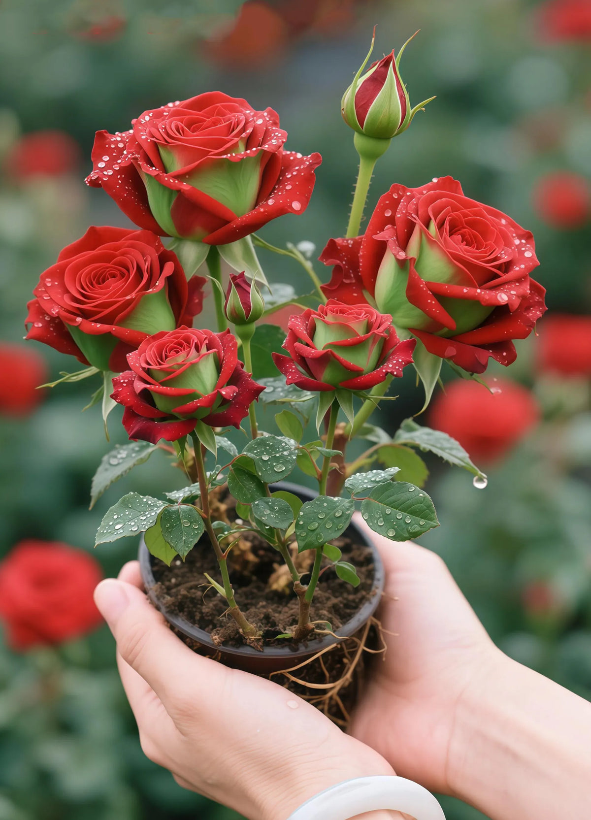 Scottish Red and Green Rose Seeds