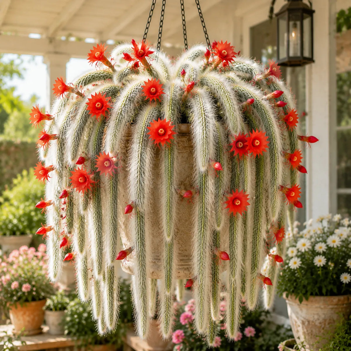 🌵Rare Monkey Tail Cactus - A Living Waterfall of Soft, Fluffy Beauty